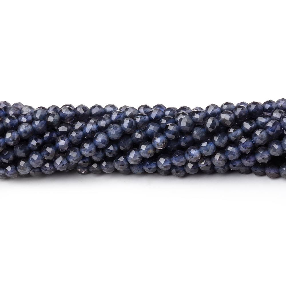 3mm Iolite Micro Faceted Round Beads 12.5 inch 110 pieces