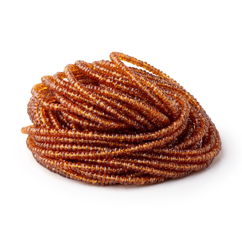3mm Spessartite Garnet Faceted Rondelle Beads 16 inch 225 pieces AAA