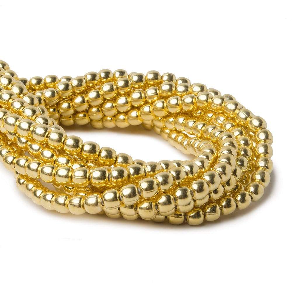 3mm Vermeil Plain Round 8 inch 67 beads