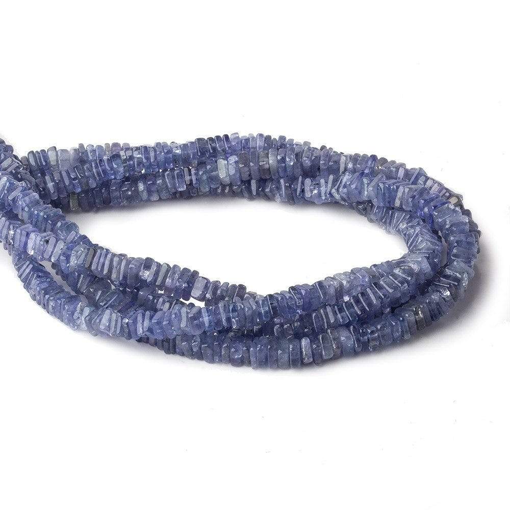 4-4.5mm Tanzanite plain square heshi beads 14 inch 215 pieces A