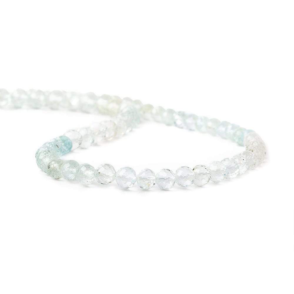 4-5mm Aquamarine Beads Faceted Round 14 inch 73 pieces