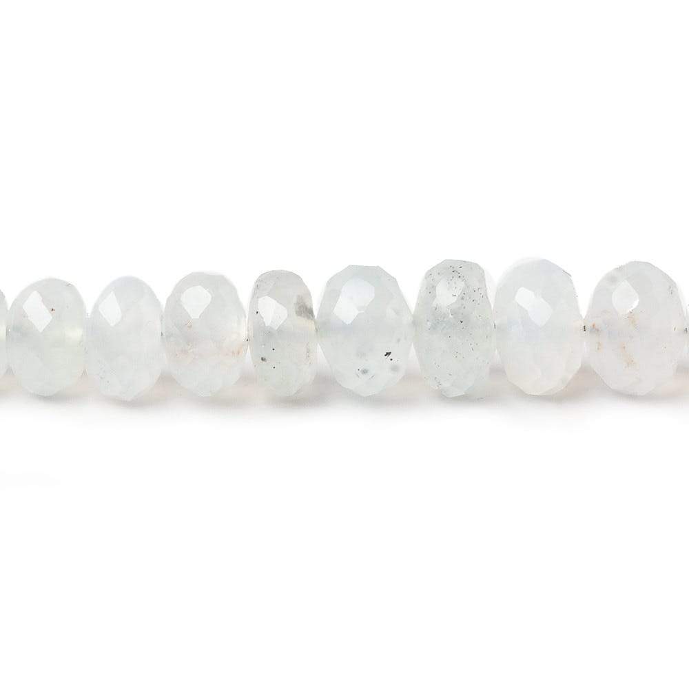4-7mm Aqua Green Chalcedony faceted rondelles 18 inches 135 beads AA