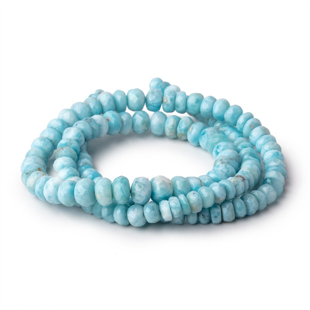 4-7mm Larimar Faceted Rondelle Beads 18 inch 138 pieces AA