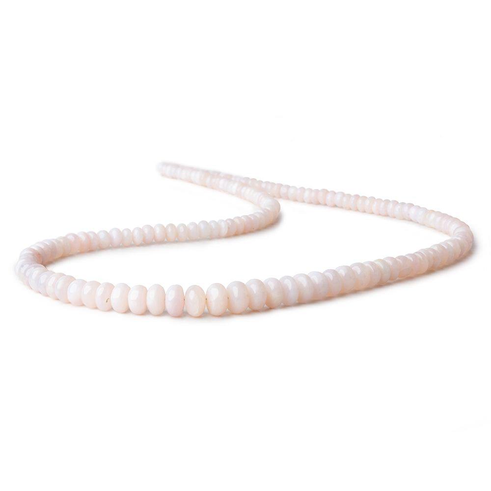 4-7mm Pink Peruvian Opal Plain Rondelle Beads 18 inch 152 pcs
