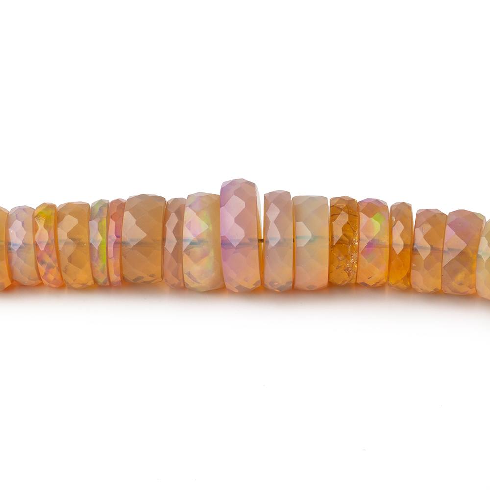 4-9.5mm Golden Ethiopian Opal Faceted Heshi Beads 18 inch 248 pieces AAA