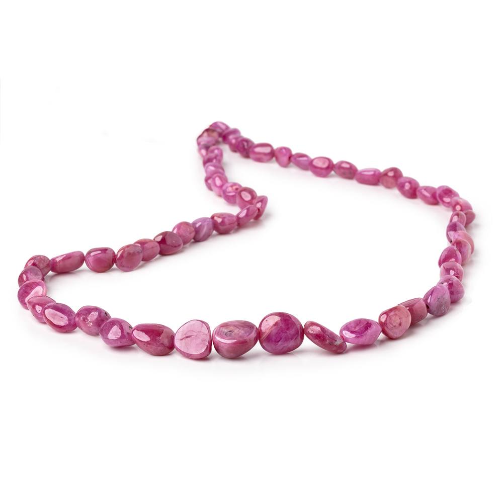 4-9.5mm Ruby Plain Nugget Beads 16 inch 60 pieces