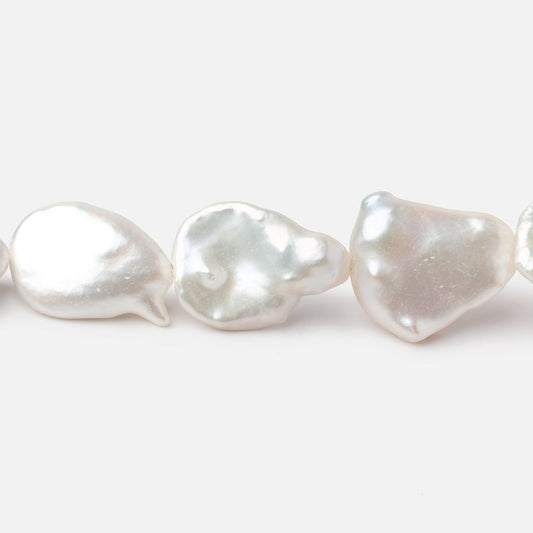 11-21mm Off White Keshi Freshwater Pearls 15.5 inch 24 pieces