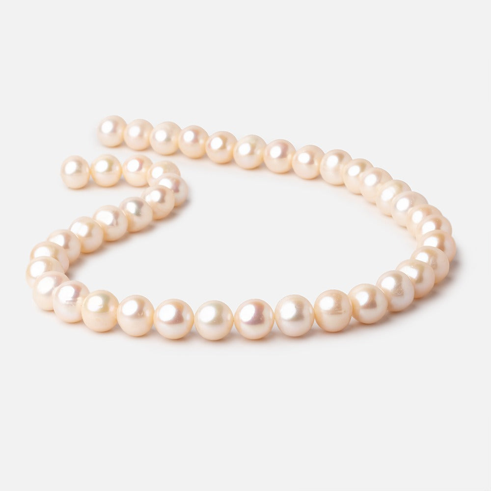 11x10mm Cream Off Round Freshwater Pearl Beads 15 inch 41 pieces A