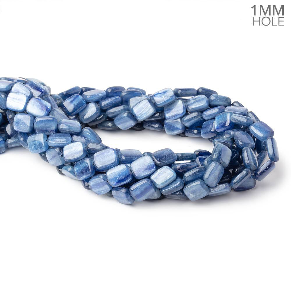 11x9mm Ceylon Blue Kyanite Plain Rectangles 16 inch 37 Beads 1mm Hole