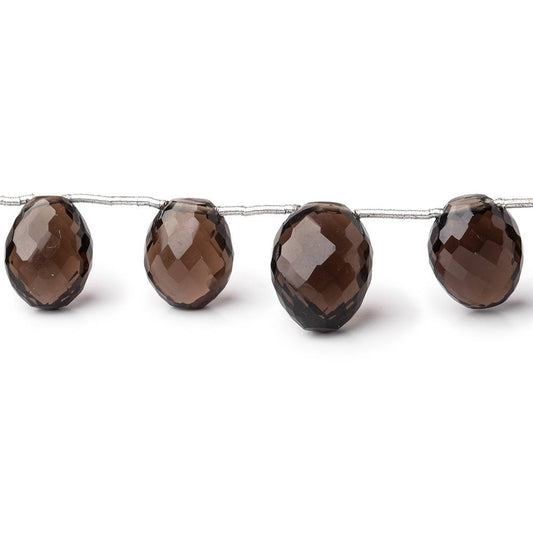 11x8-14x10mm Smoky Quartz Faceted Oval Beads 8 inch 13 pieces