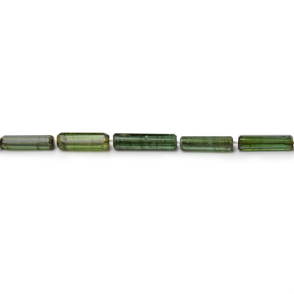 8x2-14.5x4mm Shaded Green Tourmaline Natural Crystals 15.25 inch 33 beads