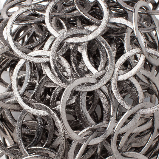 20mm Black Gold Plated Brushed Round Chain