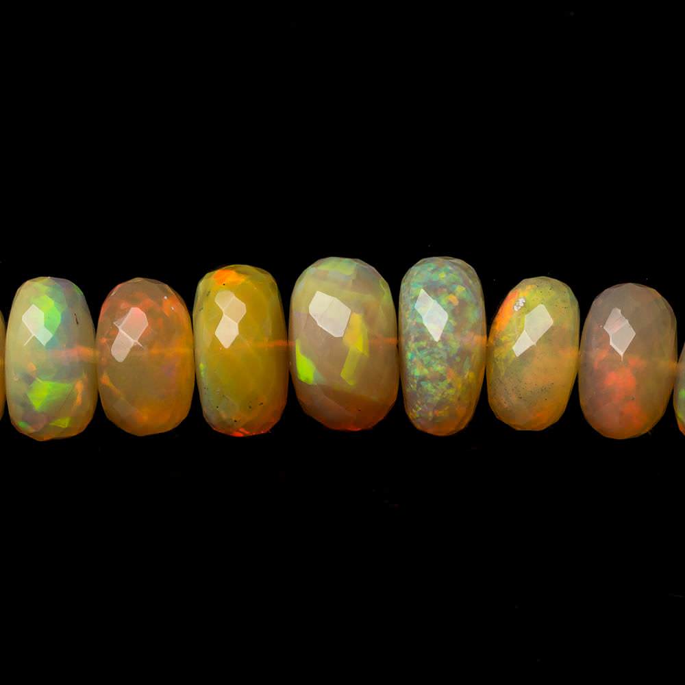 4.5-10.5mm Golden Ethiopian Opal faceted rondelle beads 16 inch 105 pieces
