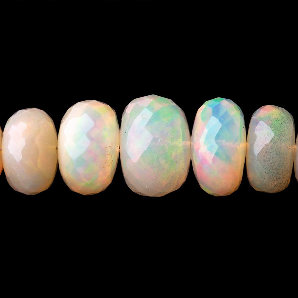 4.5-11mm Ethiopian Opal Faceted Rondelle Beads 16 inch 108 pieces AAA