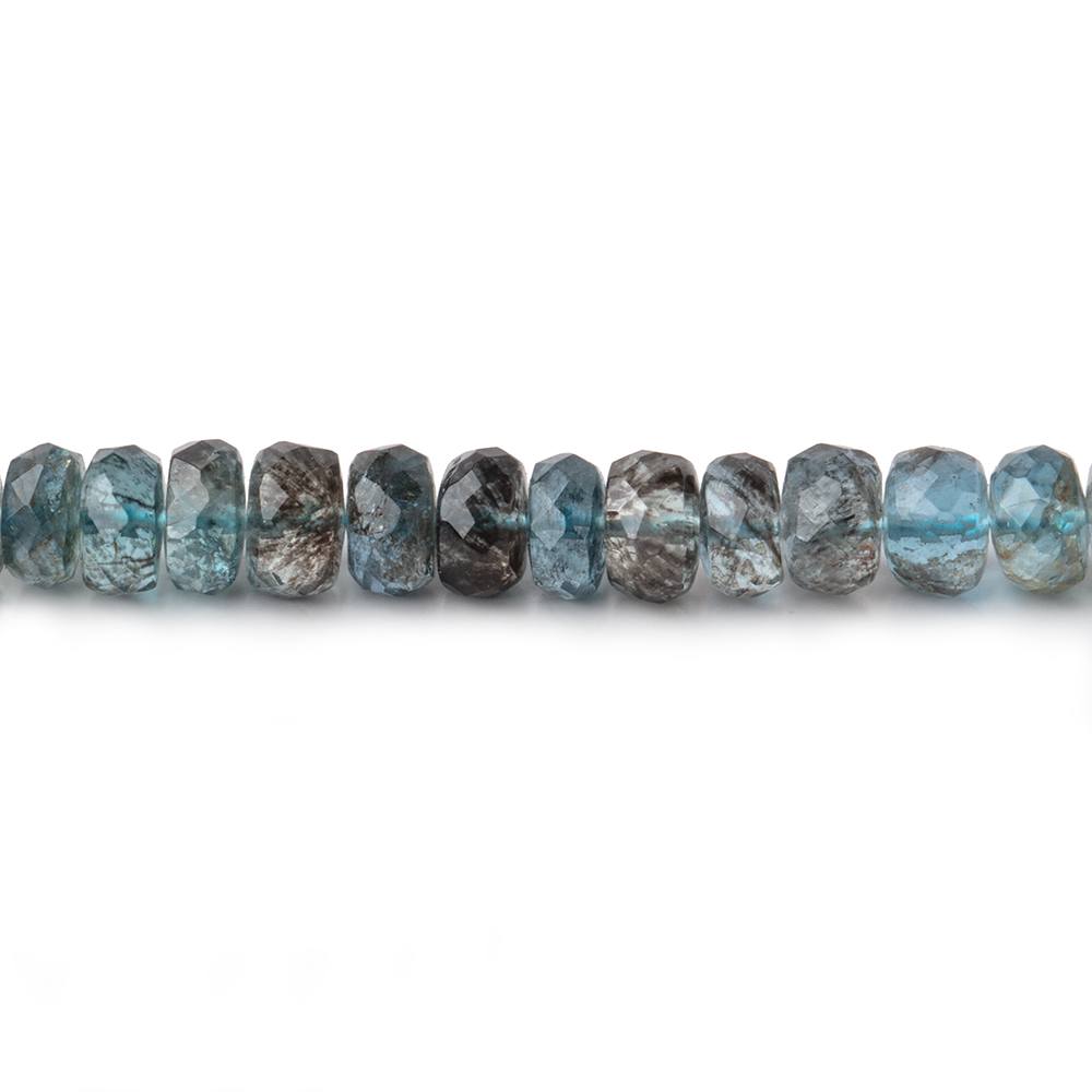 4.5-5mm Shaded Moss Aquamarine Faceted Rondelle Beads 16 inch 136 pieces AAA