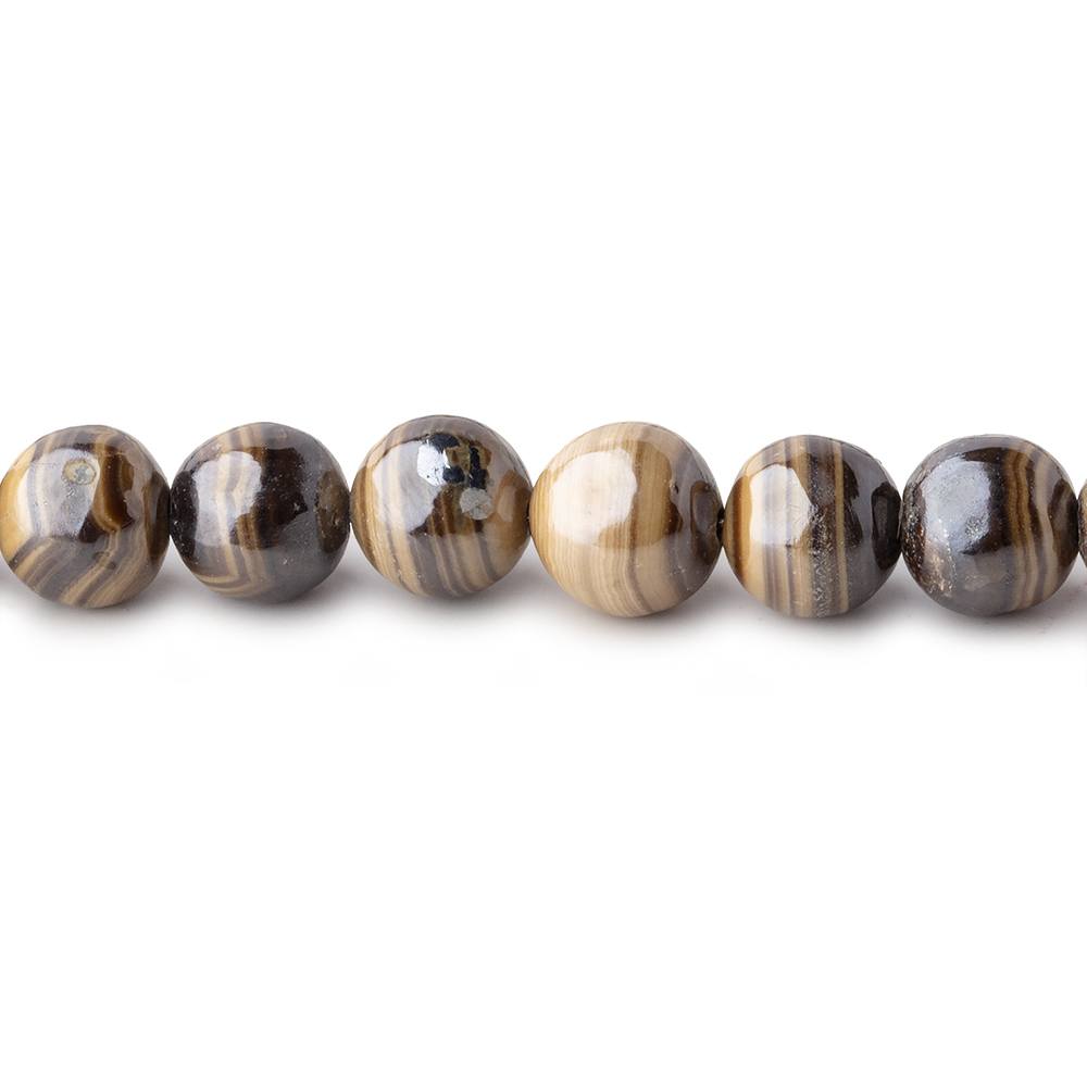 4.5-6.5mm Schalenblende Plain Round Beads 16 inch 81 pieces AA rare