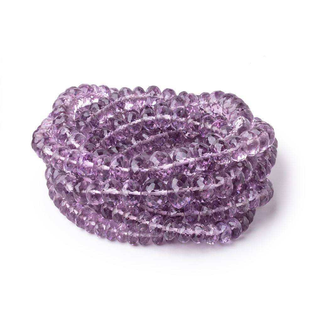 4.5-8mm Bolivian Amethyst Faceted Rondelle Beads 18 inch 112 pieces AA