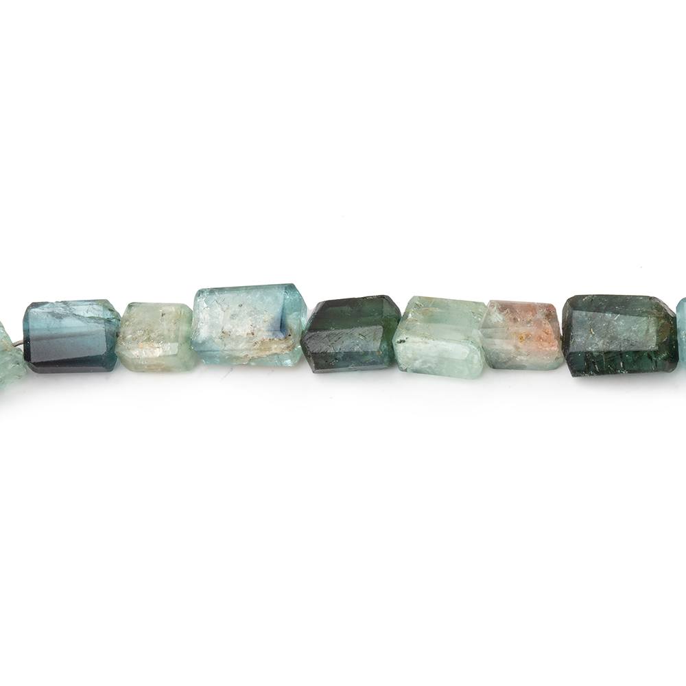 4.5-8mm Indicolite Tourmaline Faceted Rectangles 16 inch 63 Beads