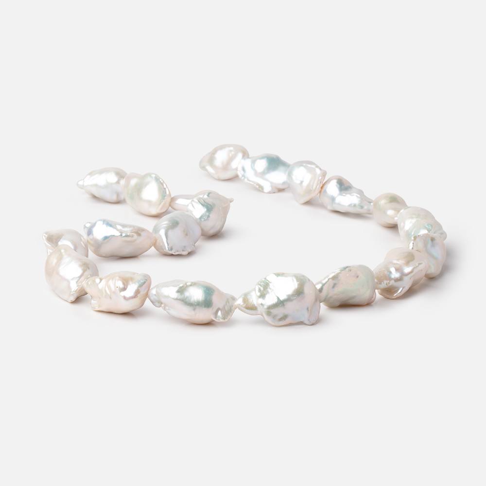 14-21mm Off White Ultra Baroque Freshwater Pearls 16 inch 16 Beads AA