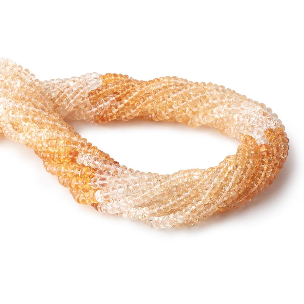 6mm Citrine Faceted Rondelle Beads 14.5 inch 102 pieces