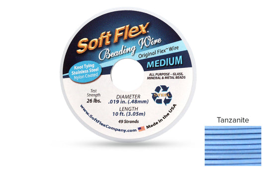 Soft Flex Beading Wire 49 Strand .019 Inch Tanzanite - 1spool