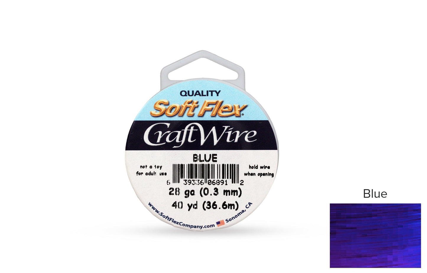 Craft Wire Soft Flex 28 Gauge Blue - 1spool