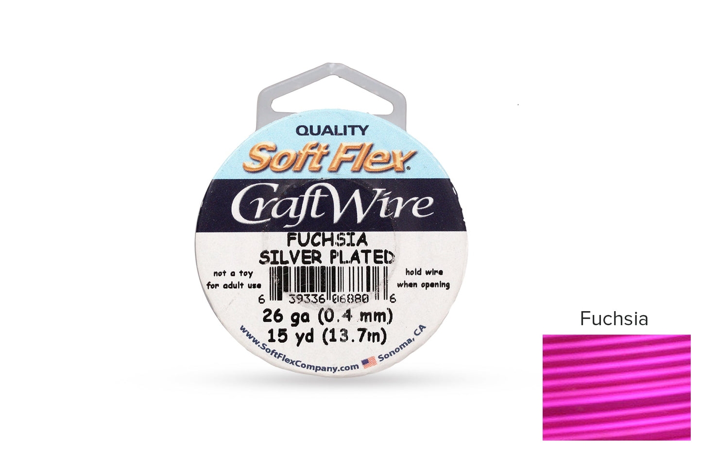 Craft Wire Soft Flex 26 Gauge Fuchsia - 1 spool