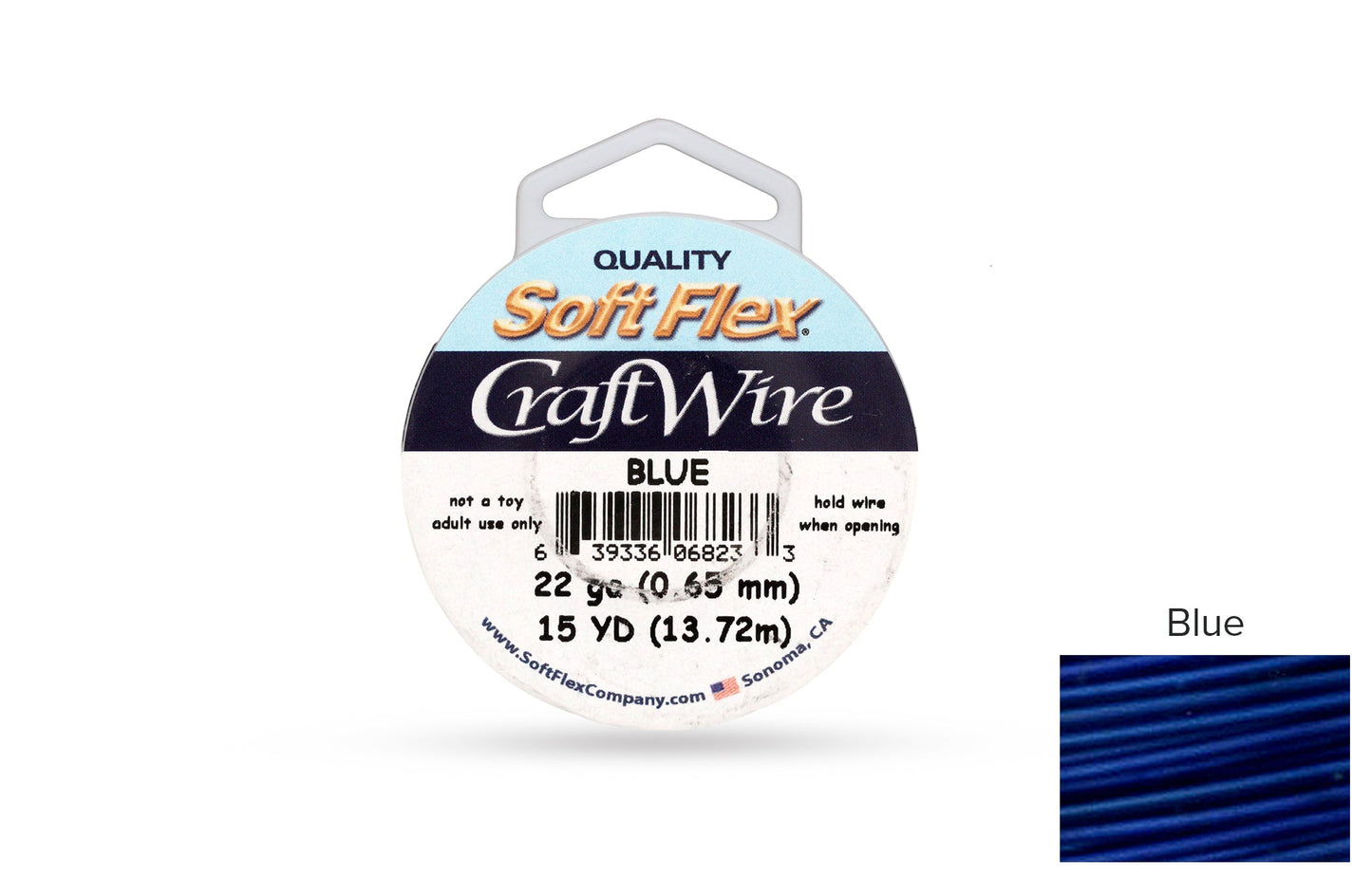 Craft Wire Soft Flex 22 Gauge Blue - 1 spool