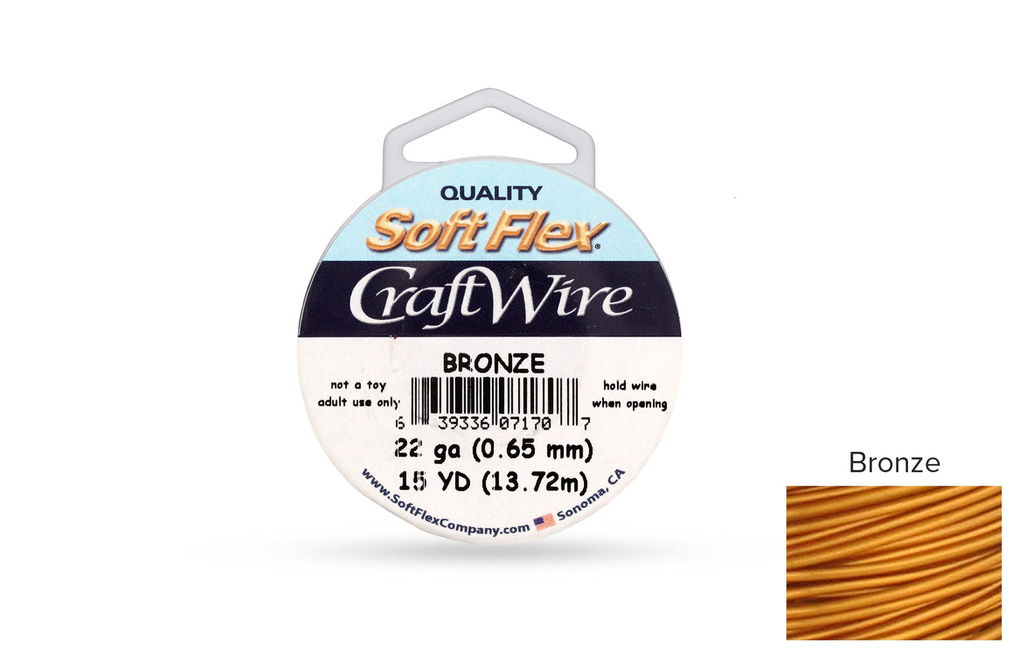 Craft Wire Soft Flex 22 Gauge Bronze - 1 spool