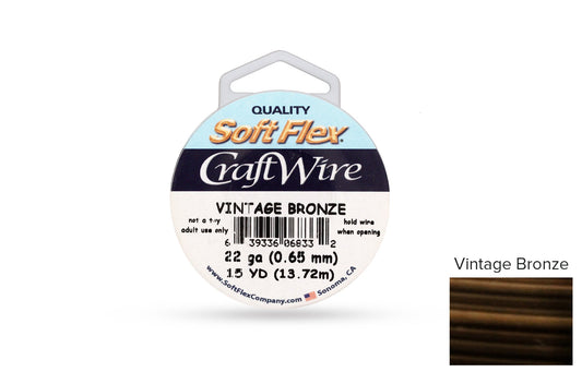Craft Wire Soft Flex 22 Gauge Vintage Bronze - 1spool