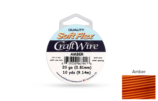 Craft Wire Soft Flex 20 Gauge Amber - 1spool