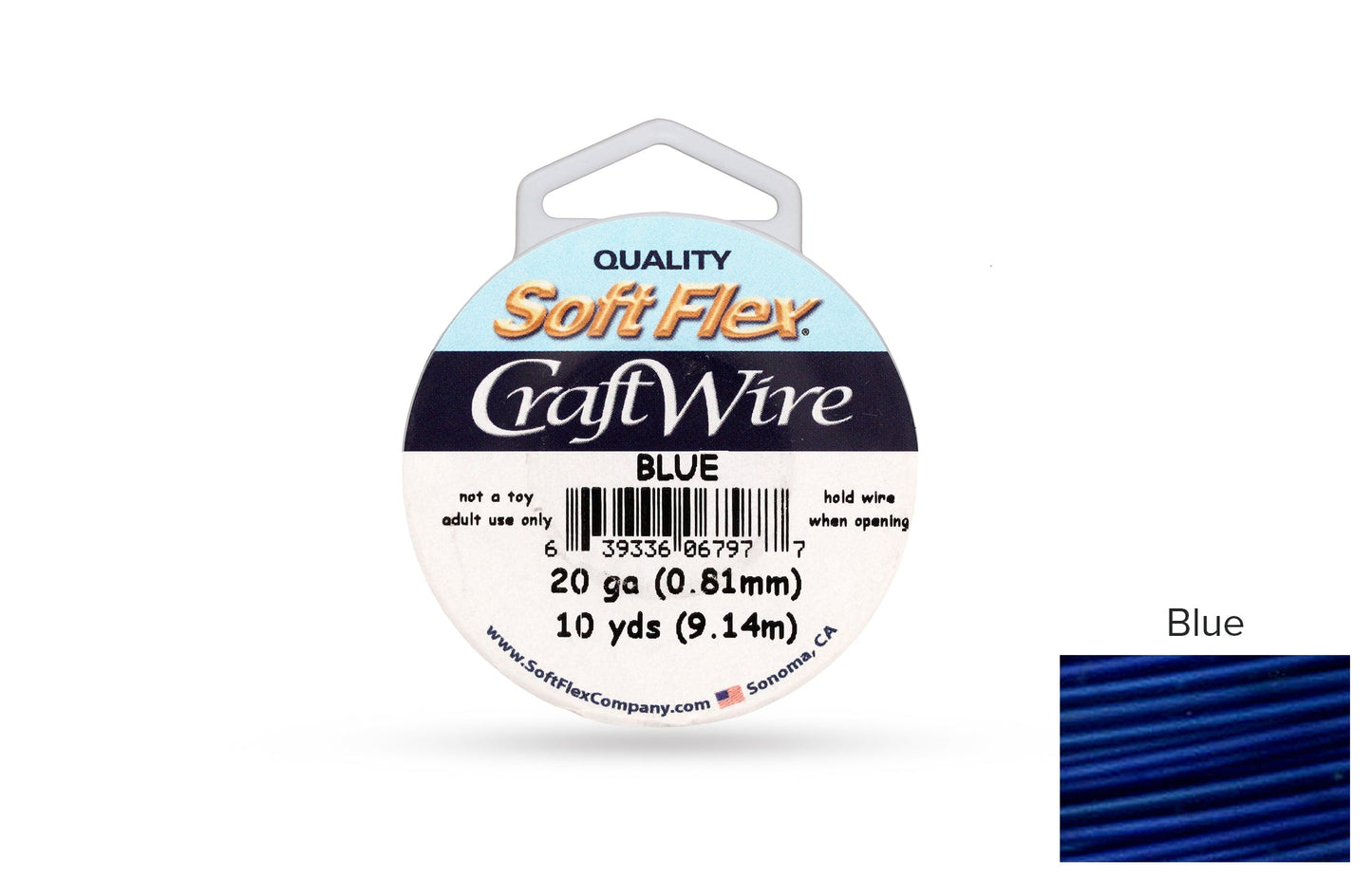 Craft Wire Soft Flex 20 Gauge Blue - 1spool