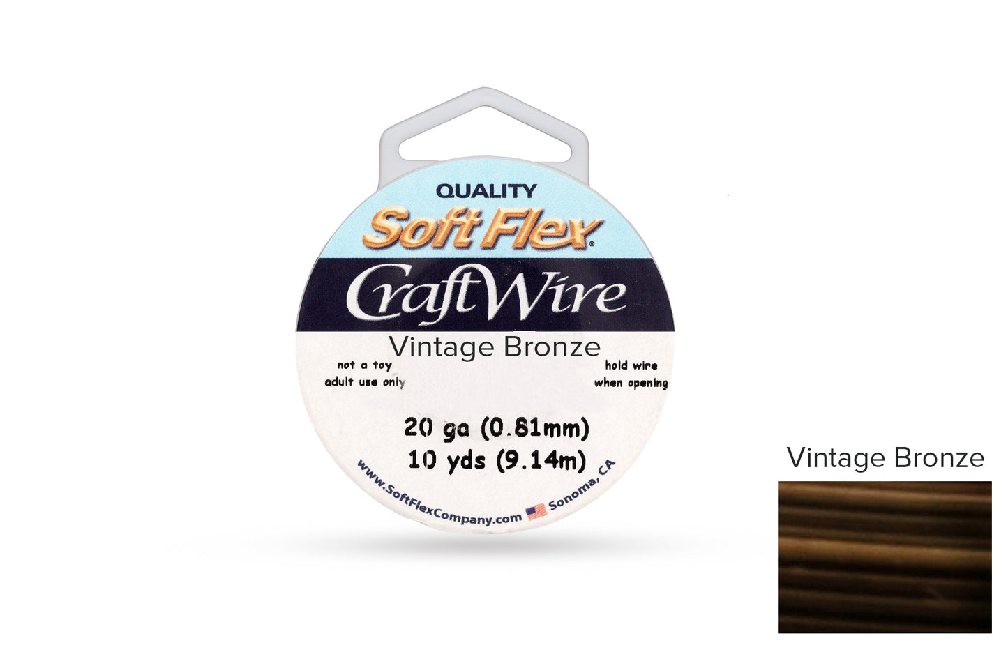 Craft Wire Soft Flex 20 Gauge Vintage Bronze - 1 spool