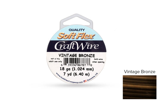 Craft Wire Soft Flex 18 Gauge Vintage Bronze - 1spool