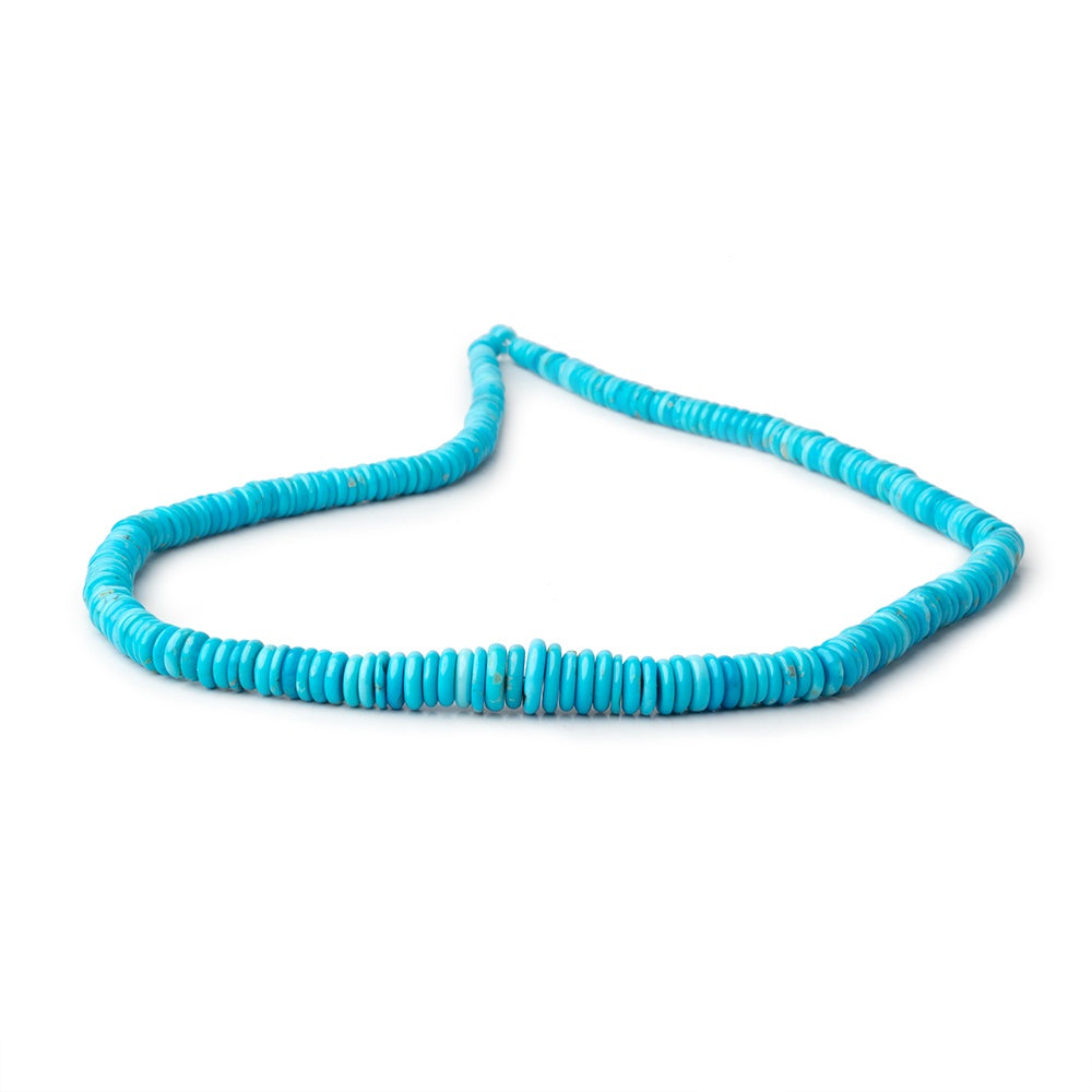 4-10mm Sleeping Beauty Turquoise Plain Heishi Beads 18 inch 255 pieces AA