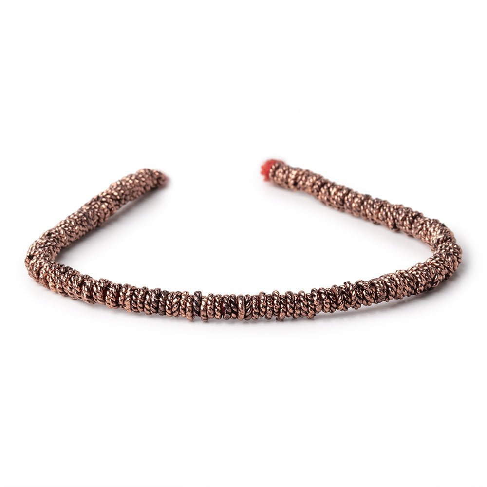 4mm Antiqued Copper Twisted Jumpring 8 inch 163 pieces