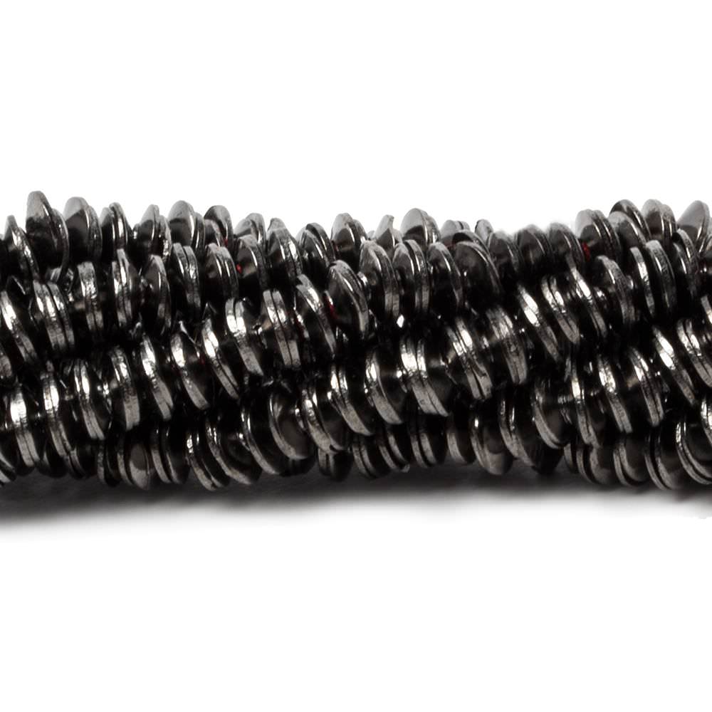 4mm Black Gold plated Copper plain Bead Cap 8 inch 228 pieces