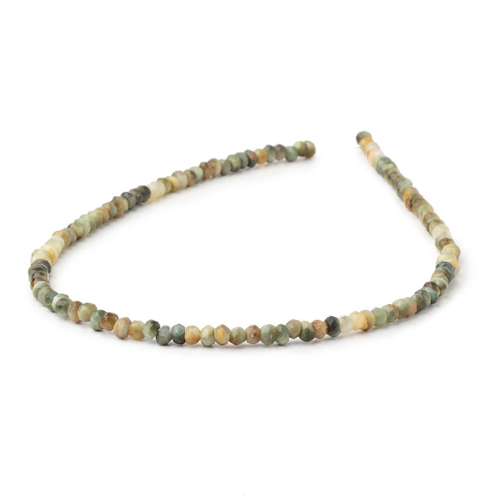 4mm Cat's Eye Quartz Faceted Rondelle 12.5 inches 112 Beads