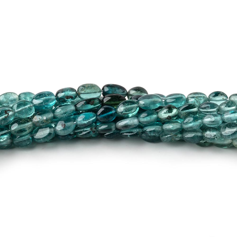 4x3-5x3.5mm Indicolite Tourmaline Plain Oval Beads 16 inch 90 pieces AA
