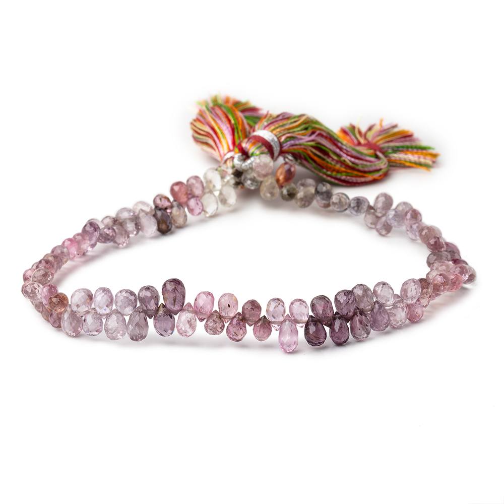 4x3-5x3mm Multi Color Spinel faceted tear drop Beads 8 inch 99 pieces AA