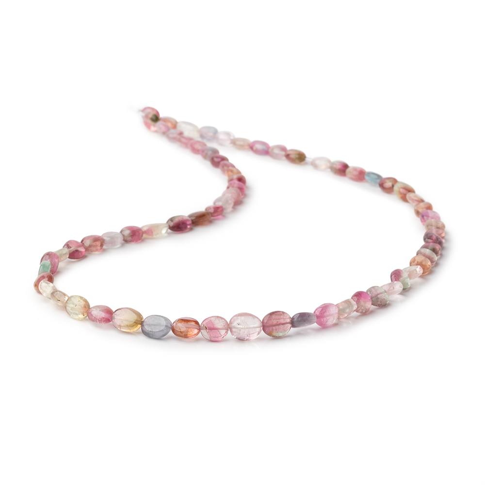 4x3-6x4mm Multi Color Tourmaline Plain Oval Beads 16 inch 67 pieces AA