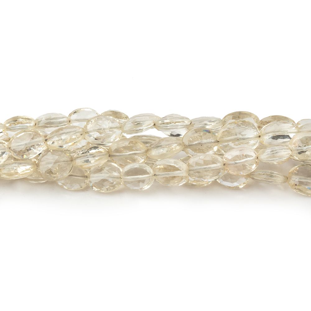 4x3-6x4mm Oregon Sunstone Faceted Oval Beads 8 inch 35 pieces