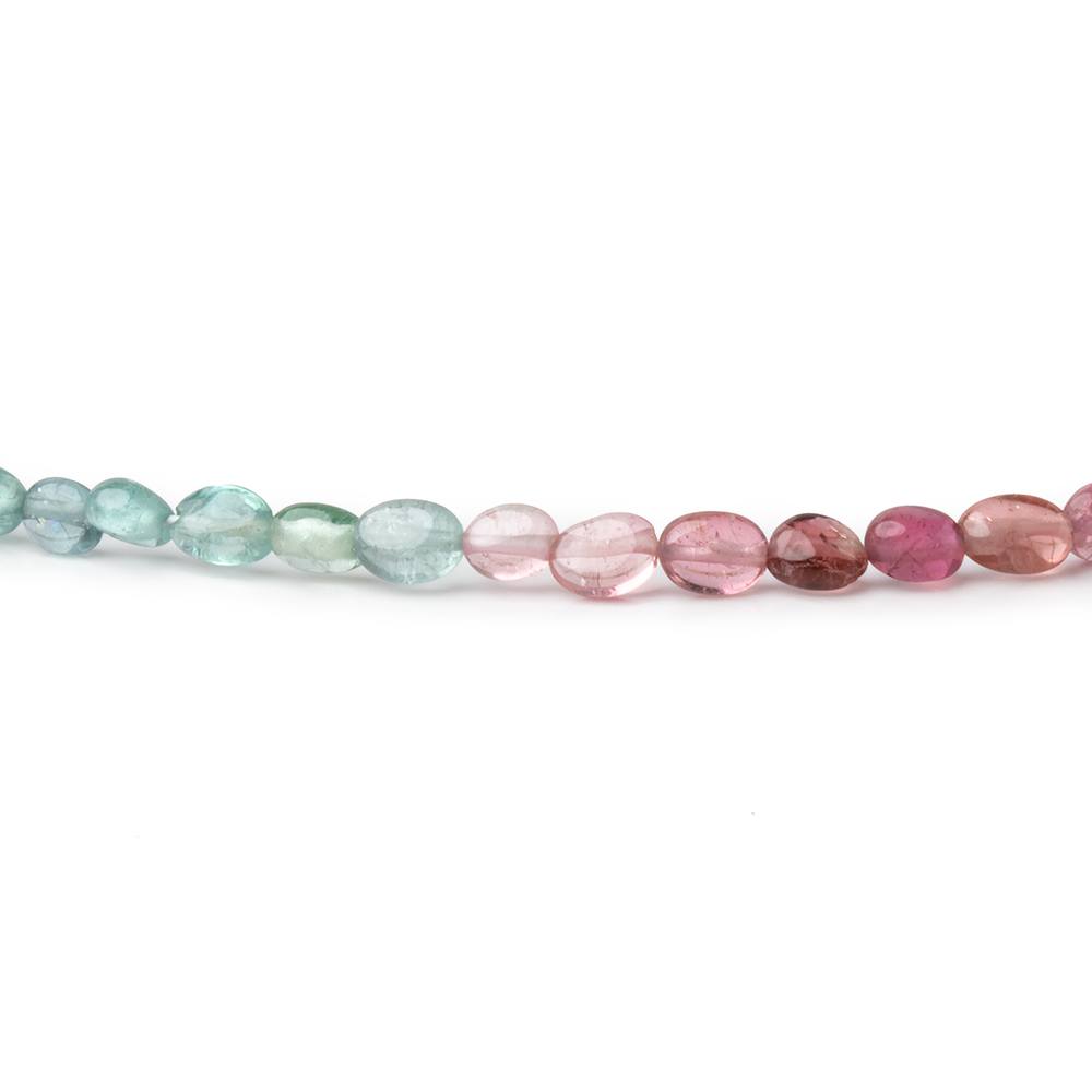 4x3mm Multi Color Tourmaline Plain Oval Beads 16 inch 110 pieces AA
