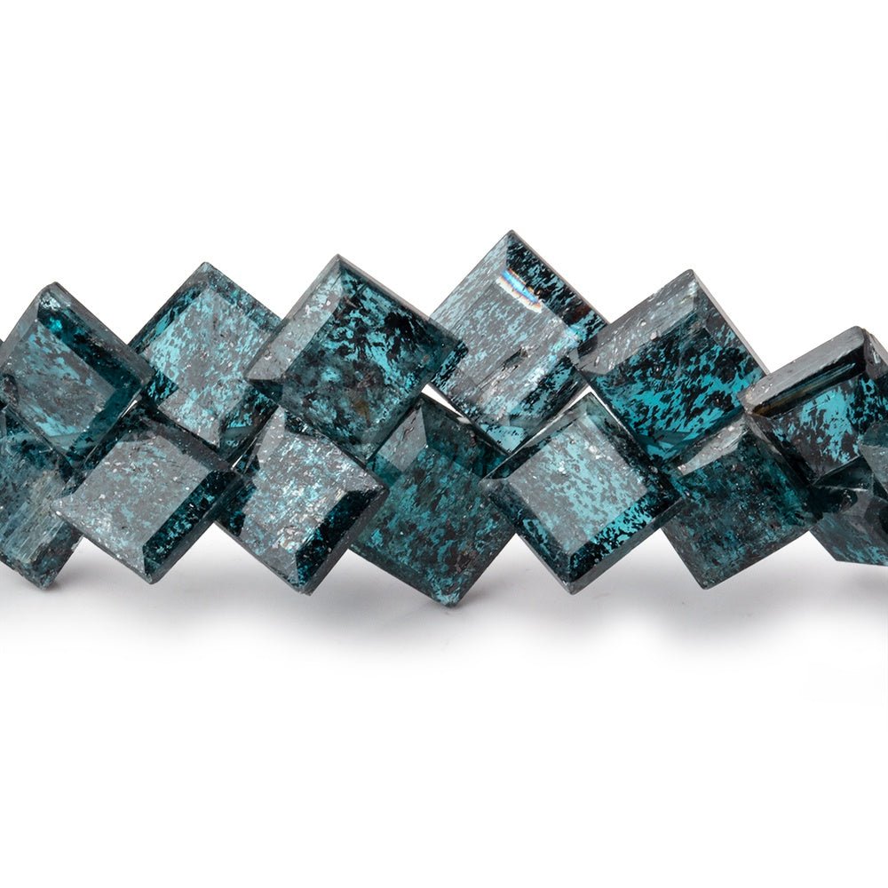 5-9mm Indigo Kyanite Bevel Cut Square Beads 7.5 inch 53 pieces