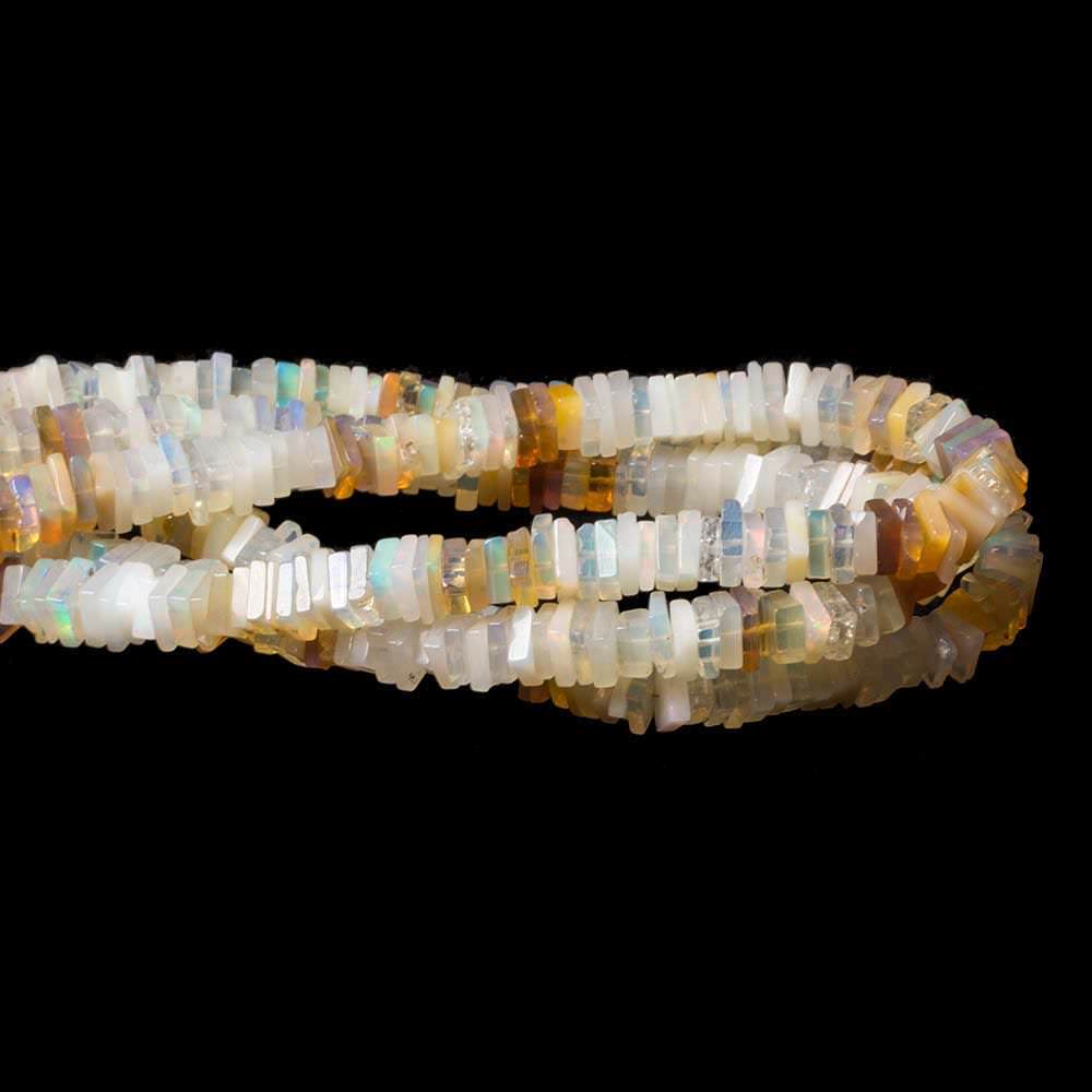 5.5-6mm Ethiopian Opal plain square heshi beads 16 inch 220 pieces