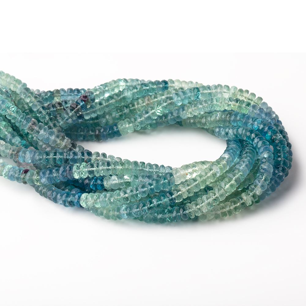 5.5mm Shaded Fluorite Faceted Rondelle Beads 13 inch 126 pieces