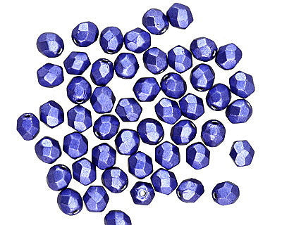 Fire Polish, Round, Saturated Metallic Ultra Violet, 4mm