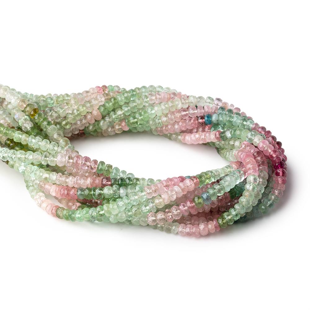 5mm Afghani Tourmaline Faceted Rondelle Beads 14 inch 109 pieces A