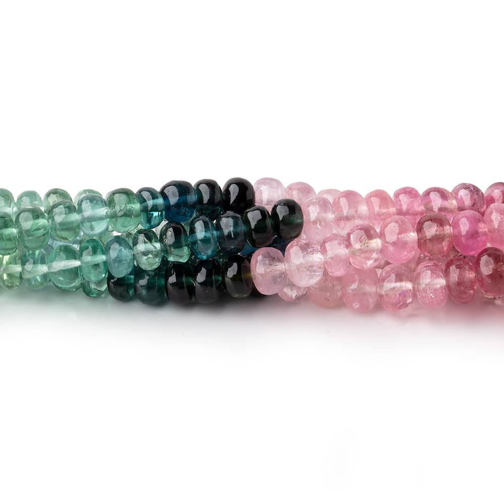 5mm Afghani Tourmaline Plain Rondelle Beads 18 inch 142 pieces AAA