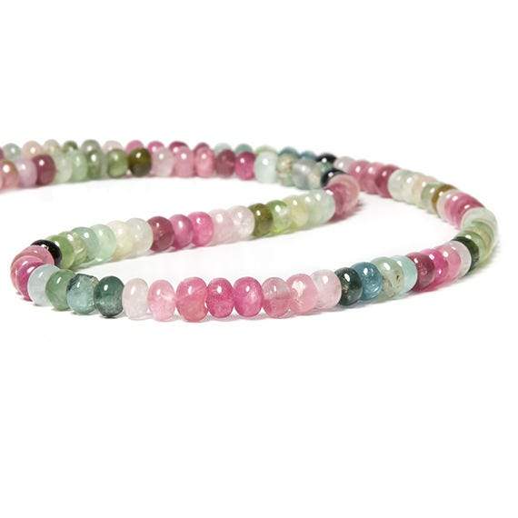 5mm Multi Color Tourmaline Beads Plain Rondelle 100 pcs